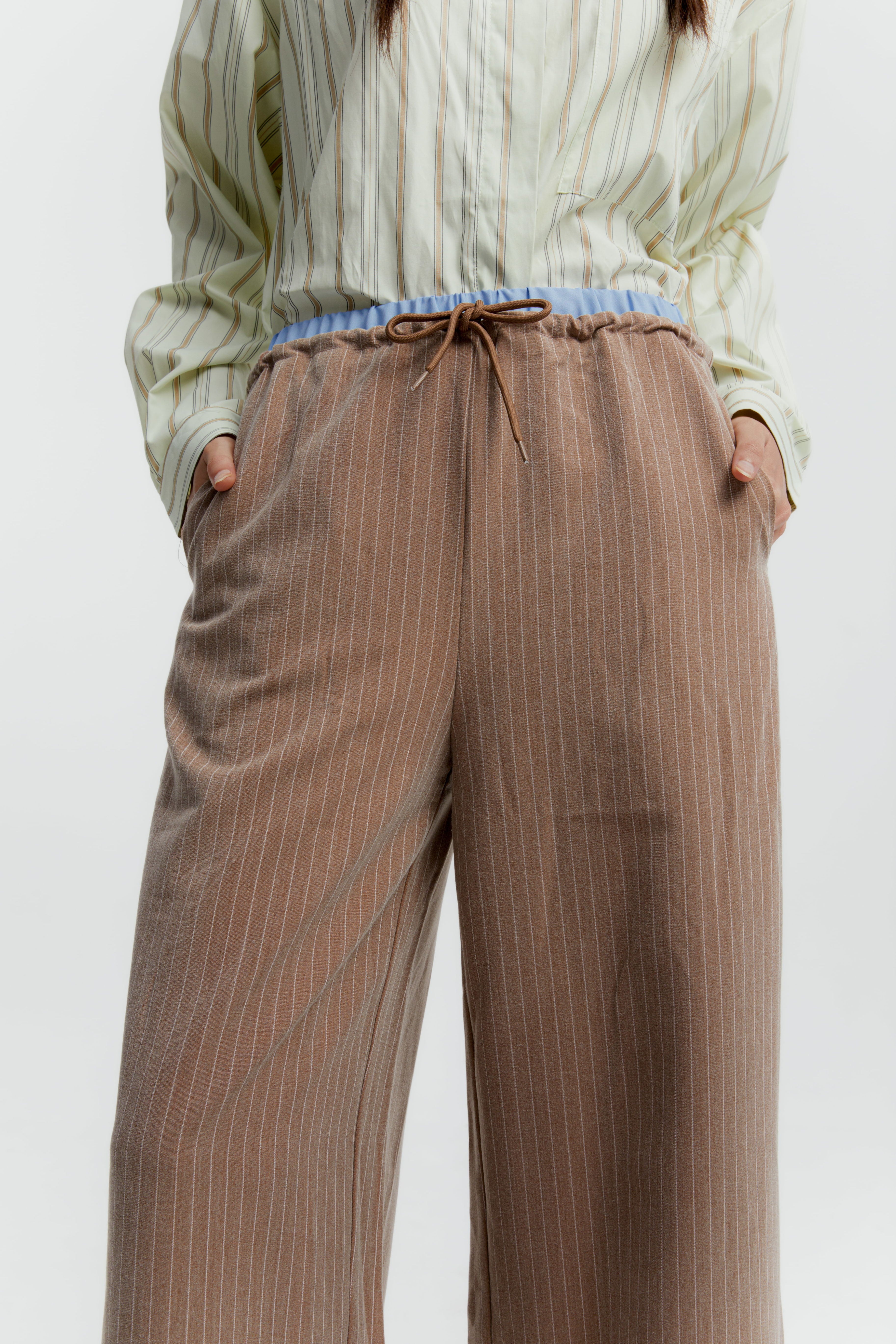 ELIASSON PANTS BROWN STRIPES - CALLIE X ANDIEN