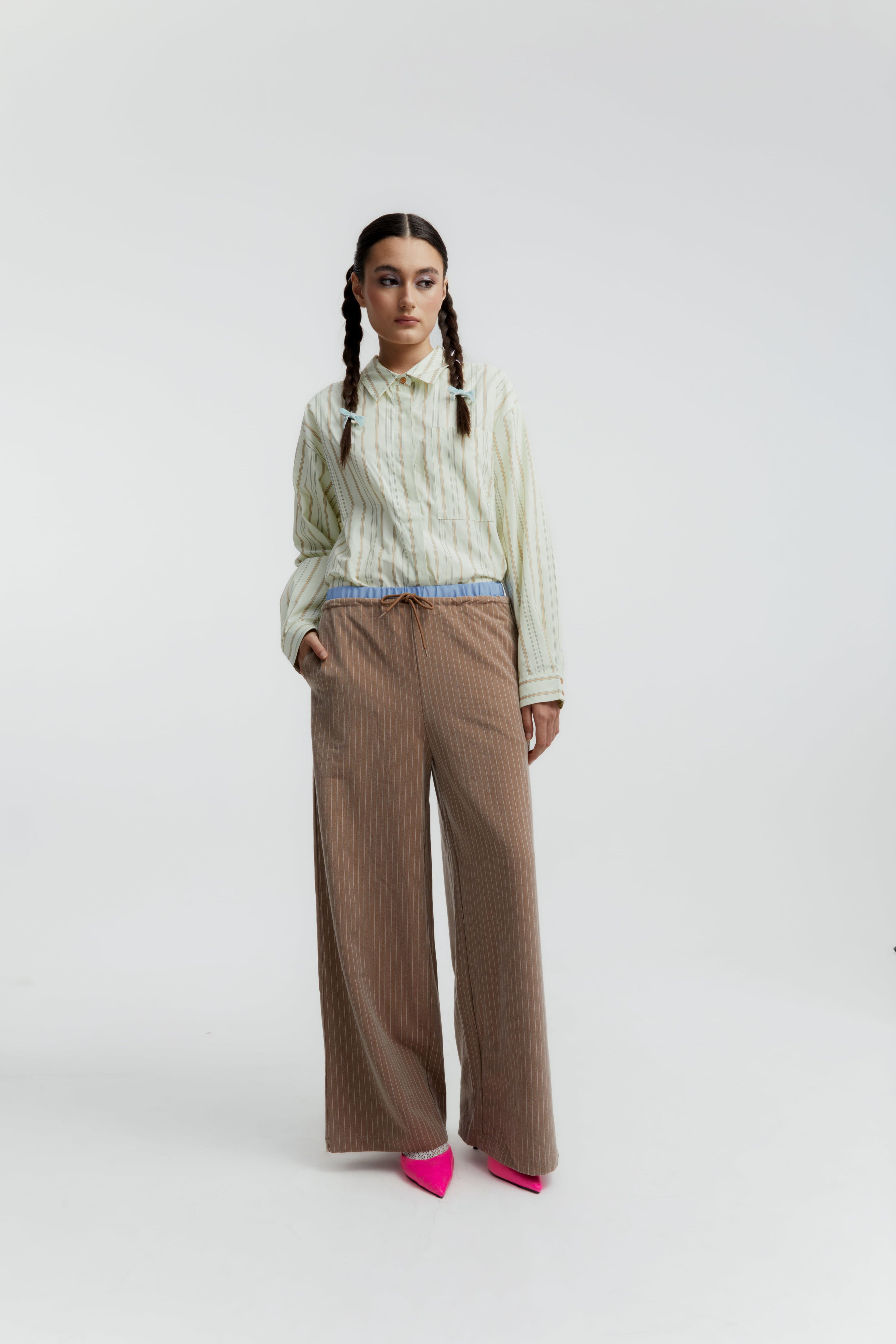 ELIASSON PANTS BROWN STRIPES - CALLIE X ANDIEN
